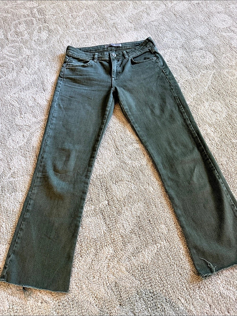 Zara Z1979 DENIM Wide Leg Jeans in Green Size 4